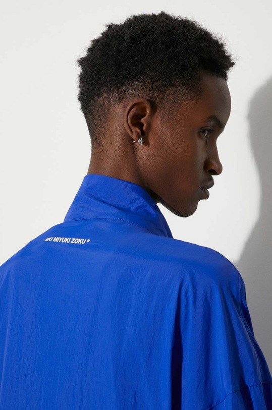 MKI MIYUKI ZOKU geaca Crinkle Nyon Track Jacket CRINKLE.NYON.TRACK.JACK albastru