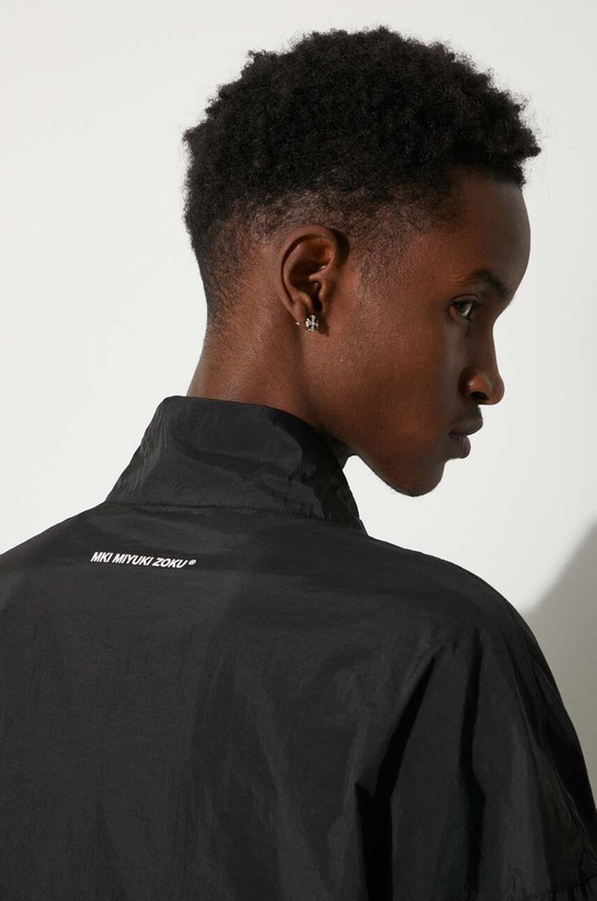 MKI MIYUKI ZOKU jacket Crinkle Nyon Track Jacket CRINKLE.NYON.TRACK.JACK black