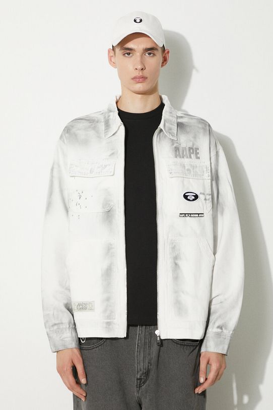 Джинсова куртка AAPE без капюшона білий AAPLJM7644XBM