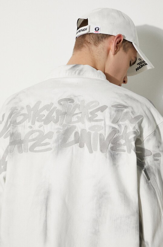 AAPE kurtka jeansowa AAPLJM7644XBM biały