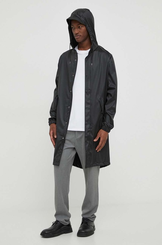 Rains rövid kabát 18140 Jackets 18140.84 fekete SS24