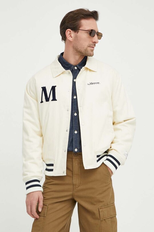 Бавовняна куртка The Mercer Brand MEAP241010 бежевий SS24