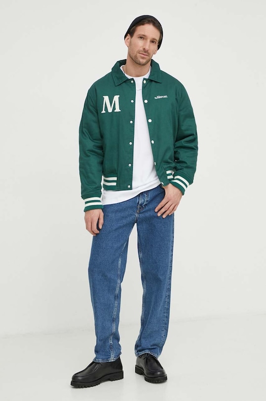 Бавовняна куртка The Mercer Brand MEAP241010 зелений SS24