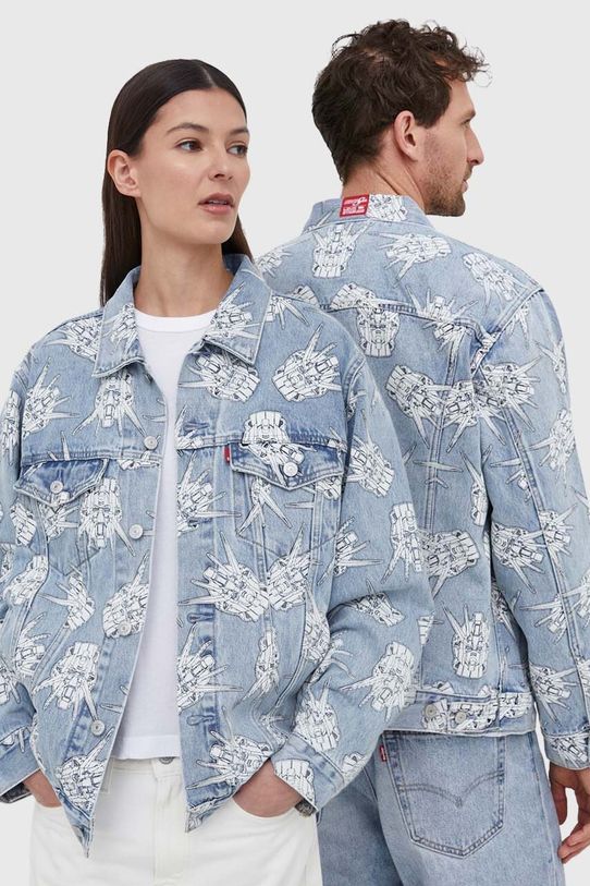 Džínová bunda Levi's Levi's® x Gundam SEED nezateplené modrá A7410.0000