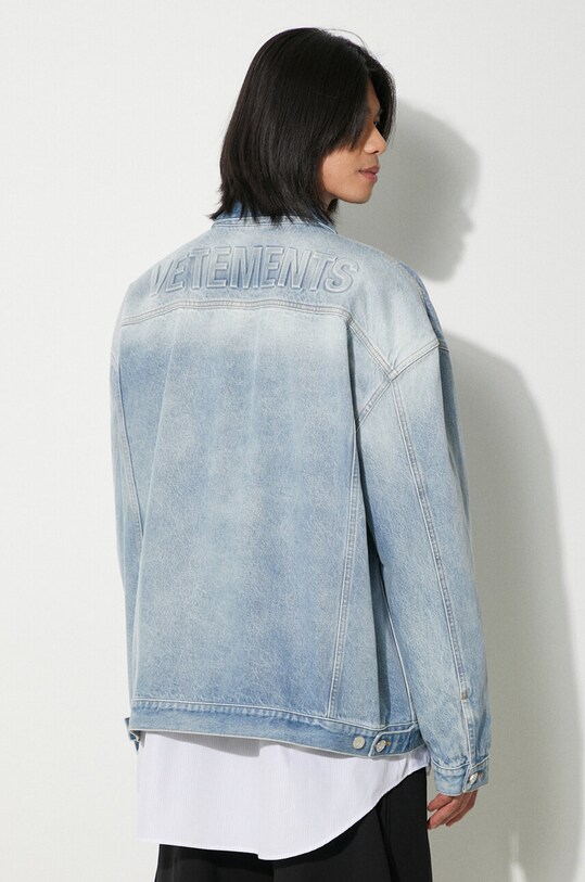 Clothing VETEMENTS denim jacket Logo Denim Jacket UE64JA390N blue