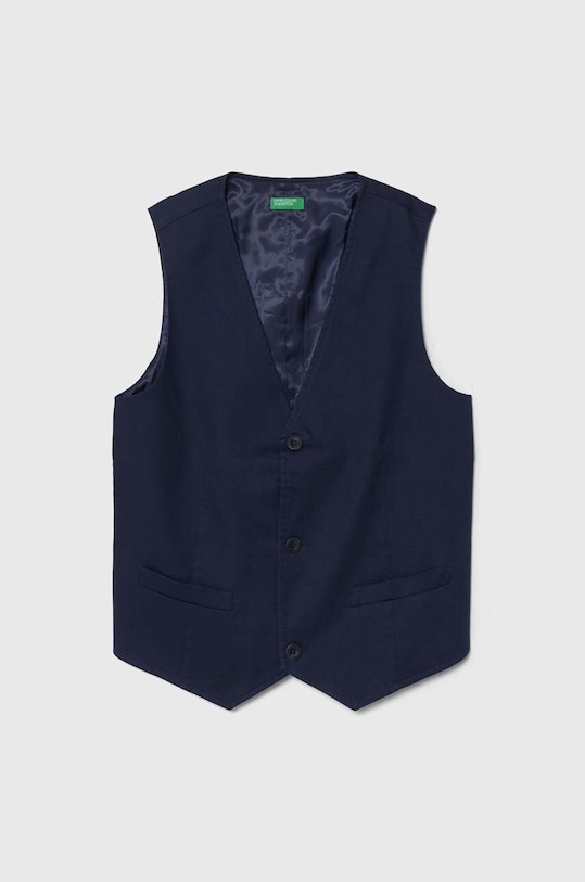 United Colors of Benetton kamizelka dziecięca tkanina granatowy 2GV3CJ009.G.Reproposed
