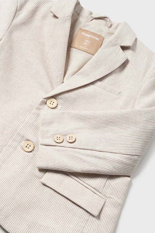 Chlapec Detské sako s prímesou ľanu Mayoral 1444.3E.Baby.PPYH béžová