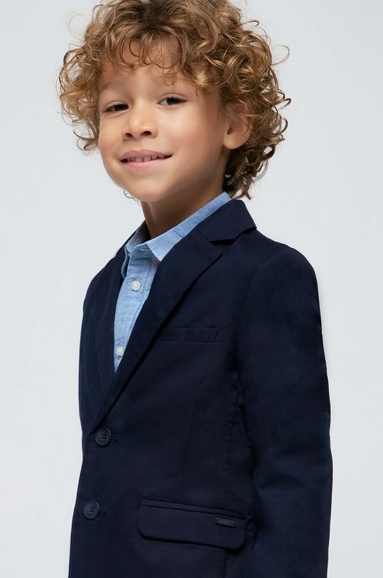 Dětské sako ze směsi lnu Mayoral 3486.5B.Mini.PPYH námořnická modř