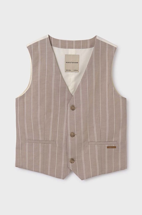 Mayoral kamizelka z domieszką lnu dziecięca 6341.7A.Junior.PPYH szary SS24