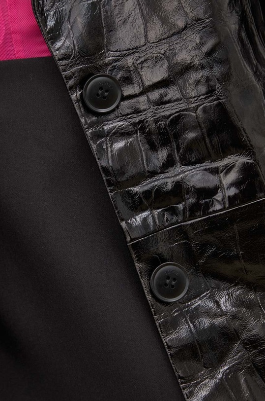 Gestuz marynarka skórzana 10908595 czarny