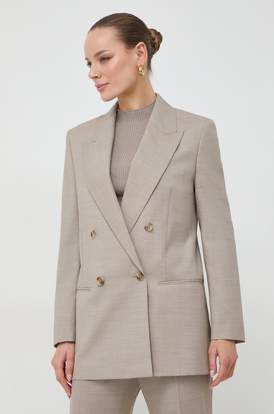 Vlnené sako BOSS béžová 50505587