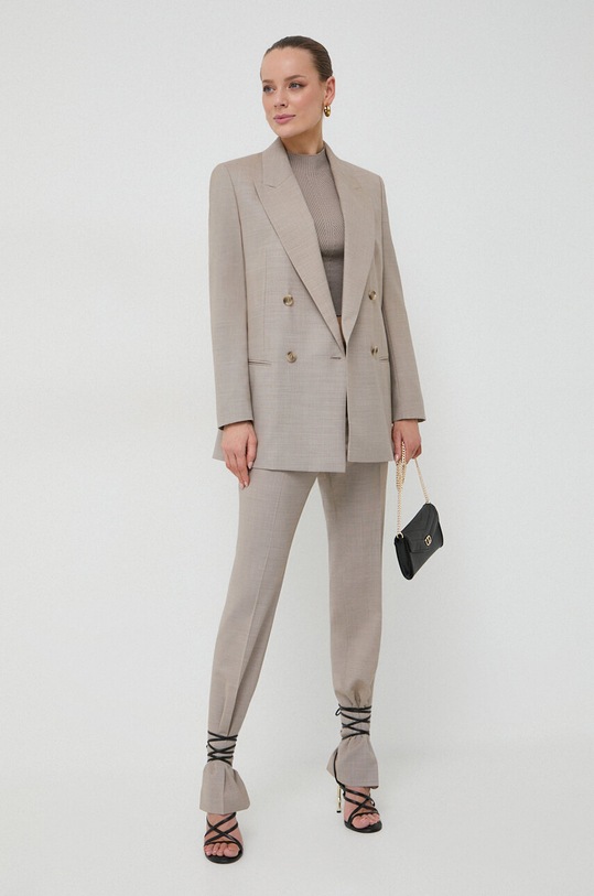 Vlnené sako BOSS 50505587 béžová SS24