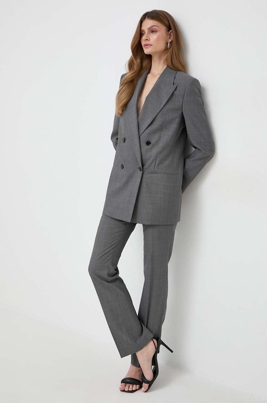 Vlnené sako BOSS 50505587 sivá SS24