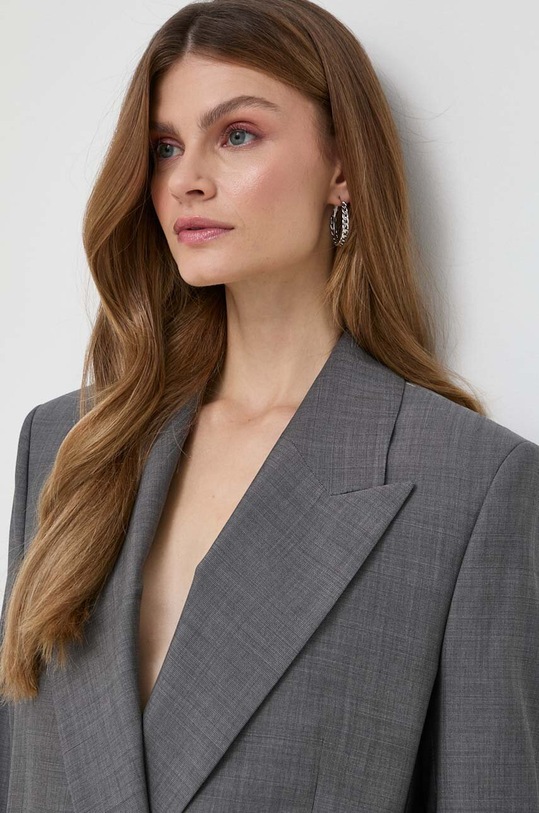 Vlnené sako BOSS sivá 50505587