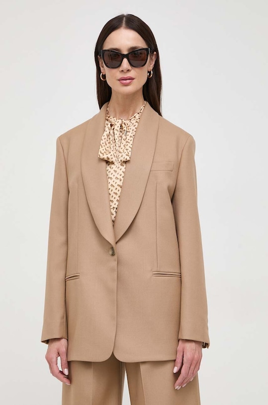 BOSS geacă de lână 50505859 bej SS24