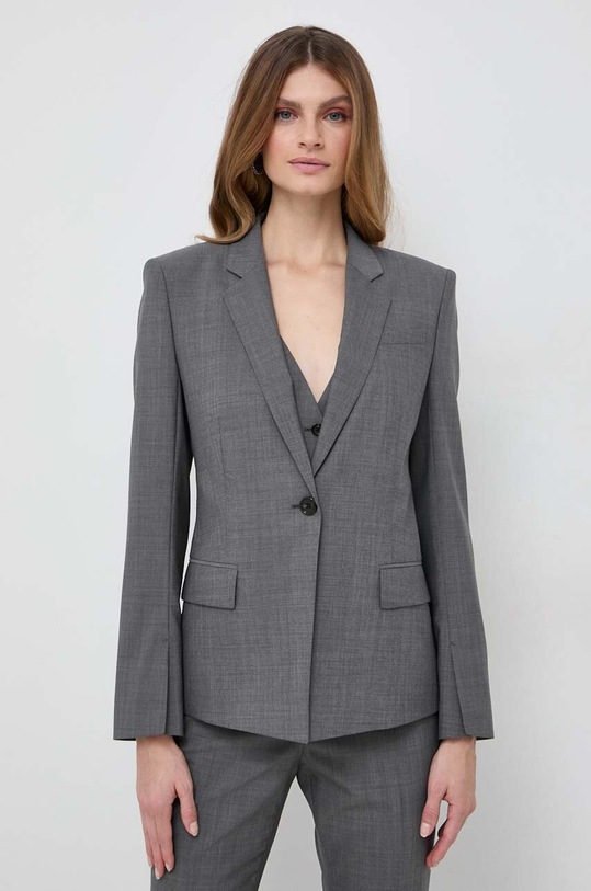 BOSS gyapjú kabát gyapjú szürke 50506965