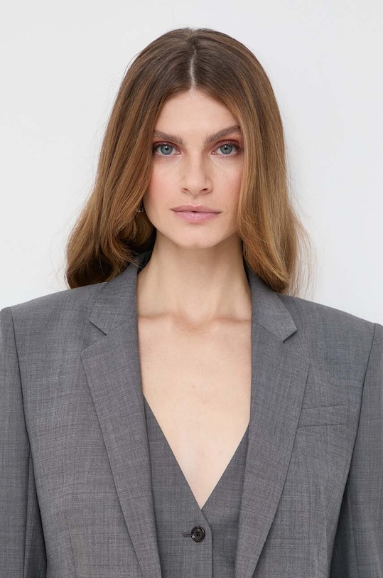 BOSS gyapjú kabát 50506965 szürke