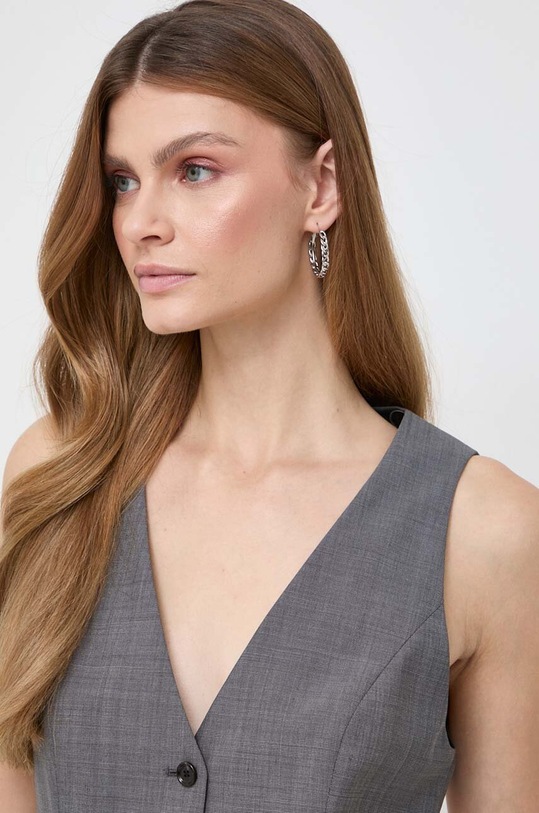 BOSS vestă de lână 50513132 gri