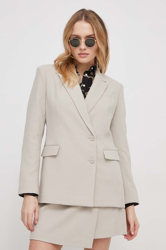 Dkny marynarka tkanina beżowy UK3JX187