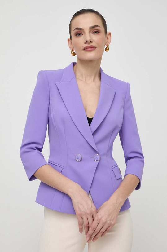Elisabetta Franchi marynarka tkanina fioletowy GIT6141E2