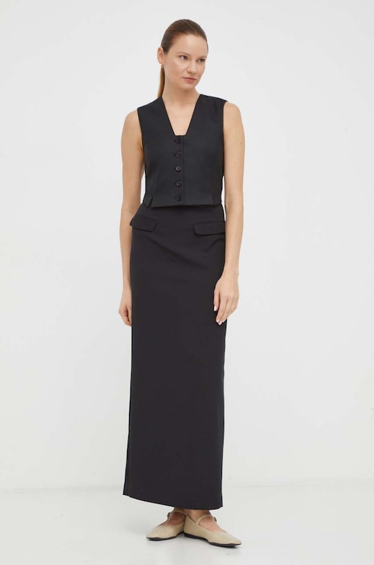 By Malene Birger kamizelka Q71447031 czarny SS24