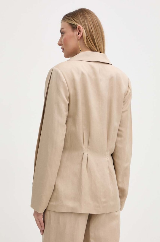 Odzież Twinset marynarka lniana 241LL2PAA beżowy