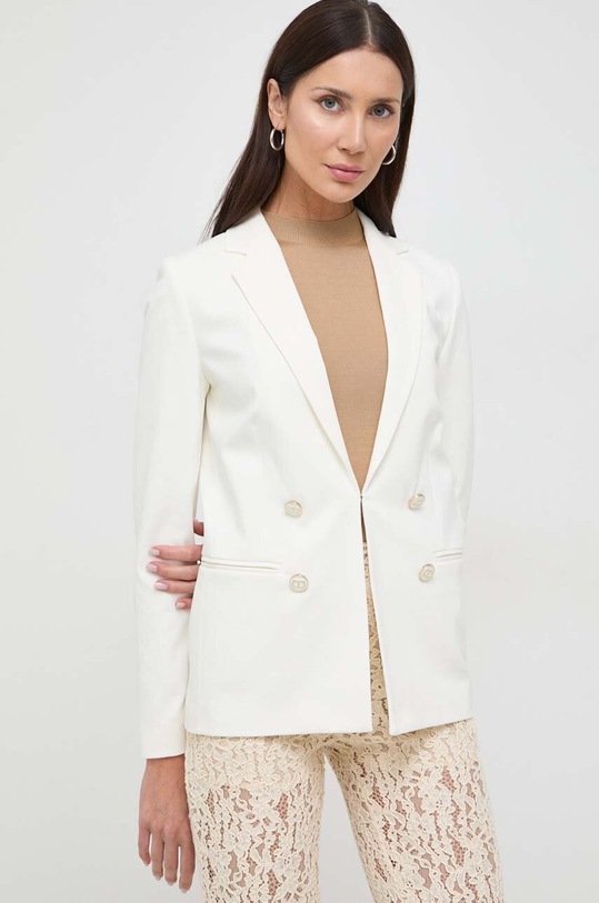 Twinset marynarka tkanina beżowy 241TP2270