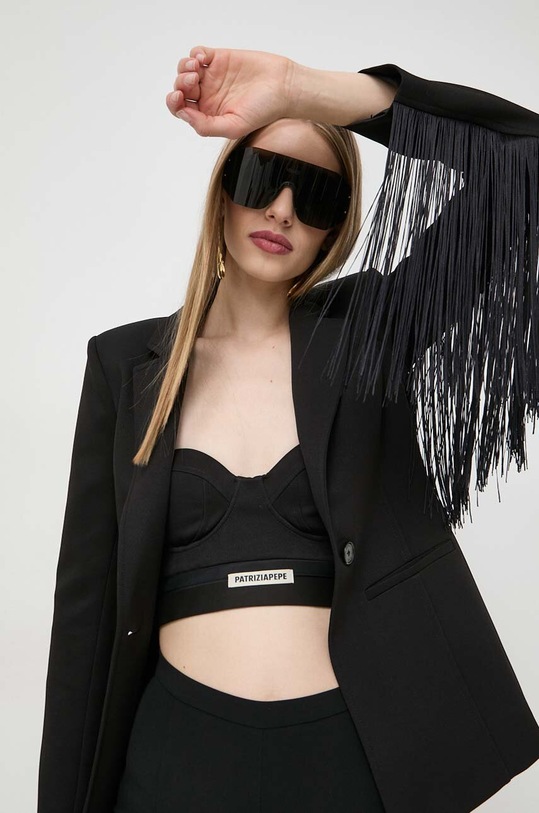 Сако Patrizia Pepe трикотаж черен 8S0488.A369
