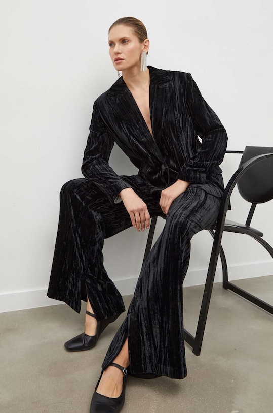 2NDDAY marynarka 2ND Janet - Crinkled Velvet 2234115154 czarny SS24