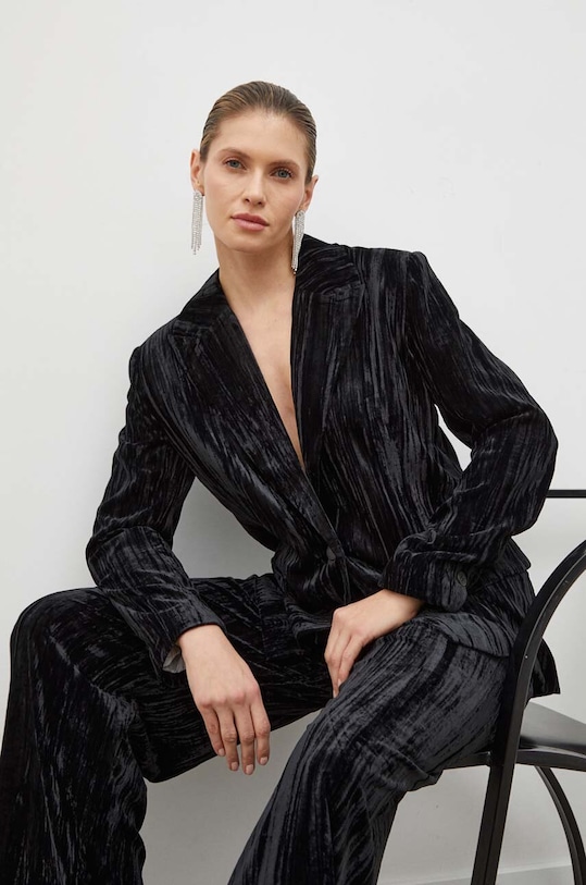 2NDDAY marynarka 2ND Janet - Crinkled Velvet czarny 2234115154