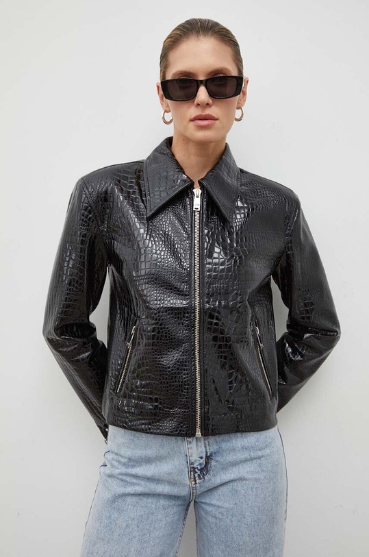 2NDDAY kurtka 2ND Gregor - Croco lacquer damska kolor czarny ...