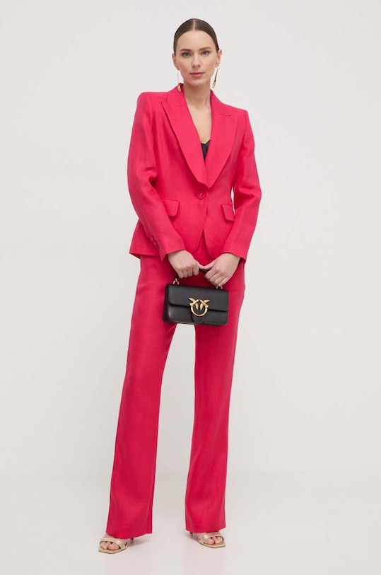 Luisa Spagnoli marynarka lniana 540947 różowy SS24