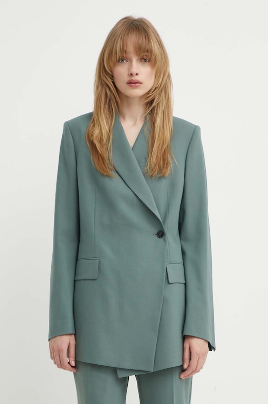 Tiger Of Sweden sacou din lana Eliwira cu captuseala verde S70902060