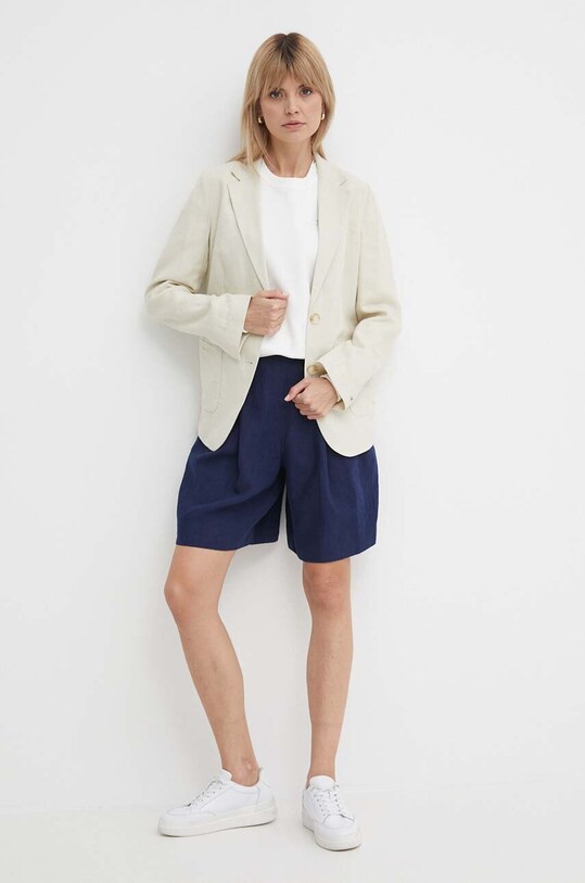 Ленено сако Tommy Hilfiger WW0WW42454 бежов SS24