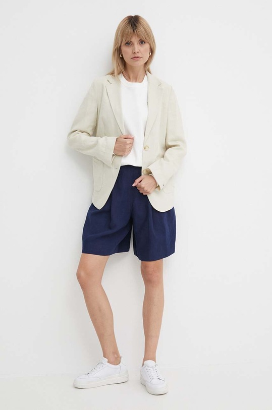Tommy Hilfiger marynarka lniana WW0WW42454 beżowy SS24