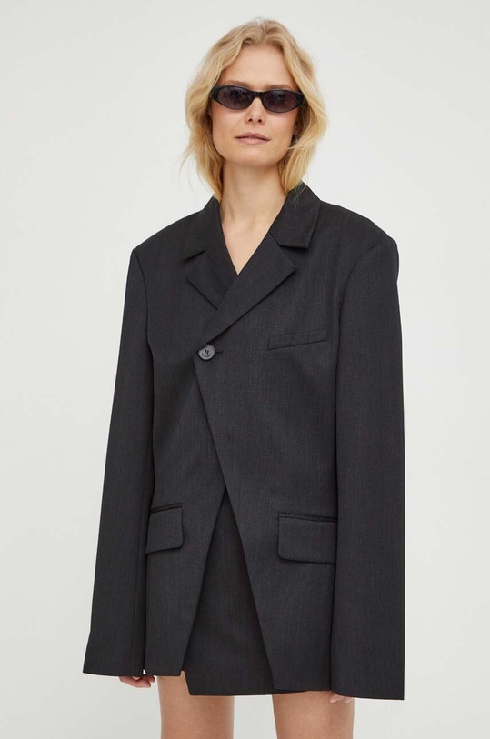 Blazer s příměsí vlny Won Hundred látka černá 2694.14221