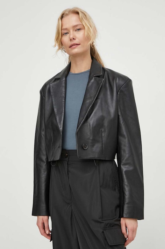 Won Hundred sacou de piele 2758.16014 negru SS24