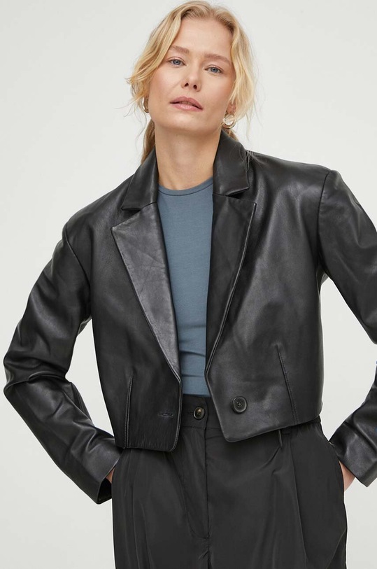 Won Hundred sacou de piele negru 2758.16014