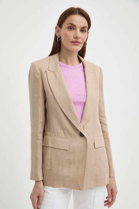 Marella marynarka lniana tkanina beżowy 2413041094200