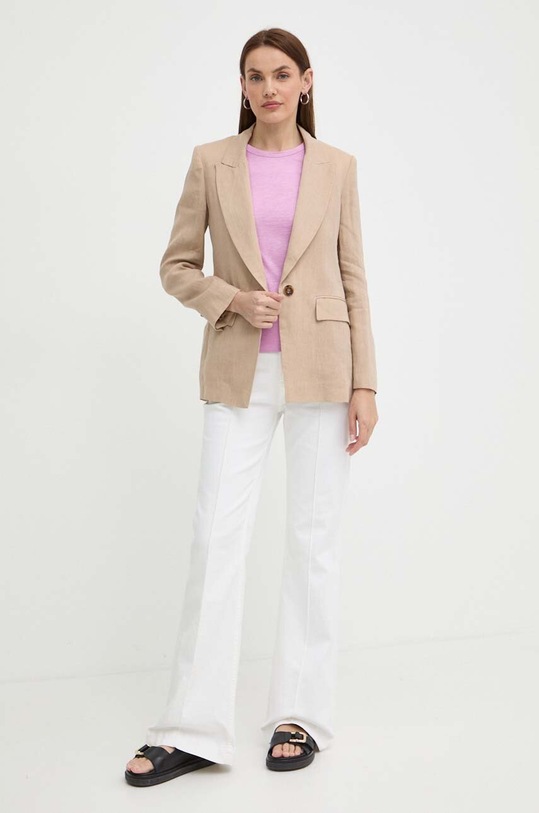Marella marynarka lniana 2413041094200 beżowy SS24