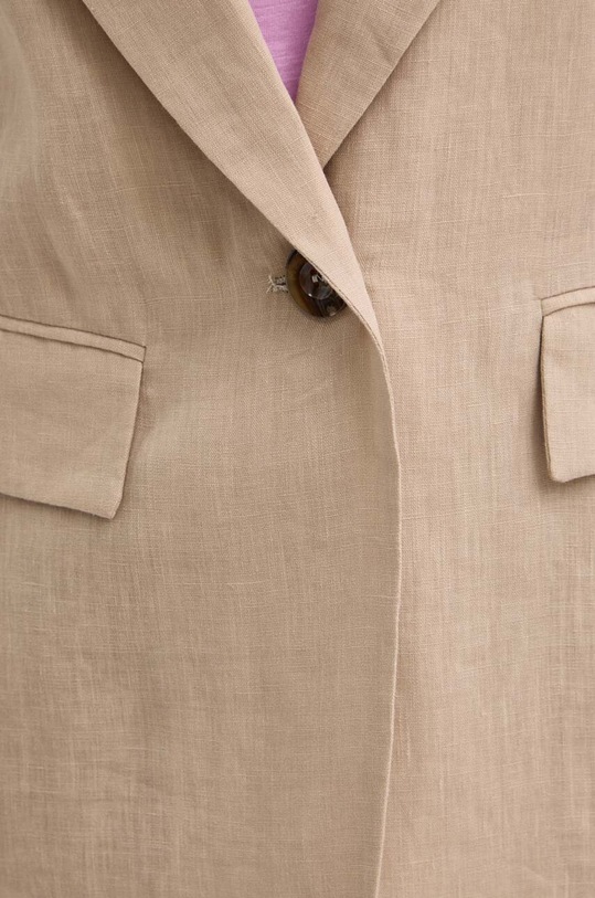 Marella marynarka lniana 2413041094200 beżowy