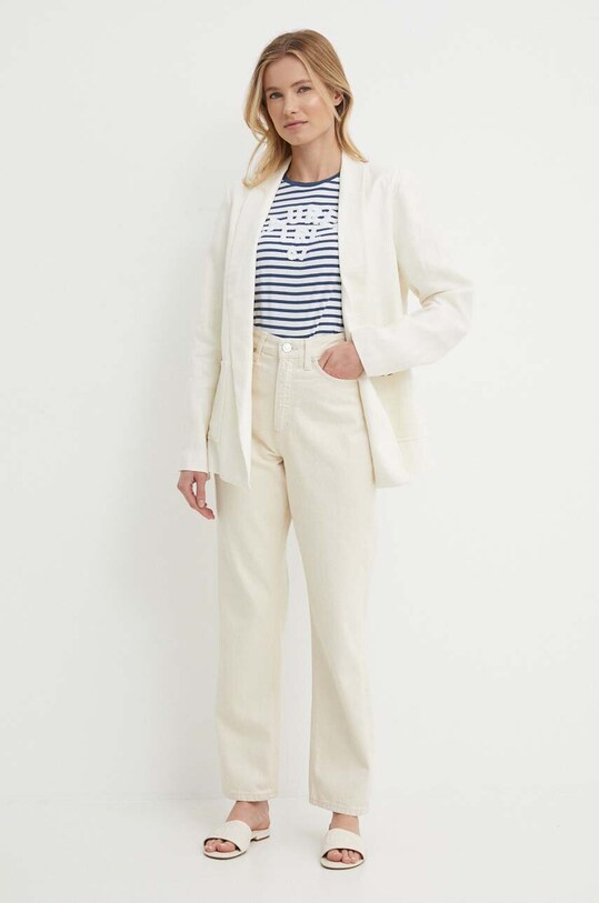 Льняний жакет Pepe Jeans MIRKA PL402377 бежевий SS24