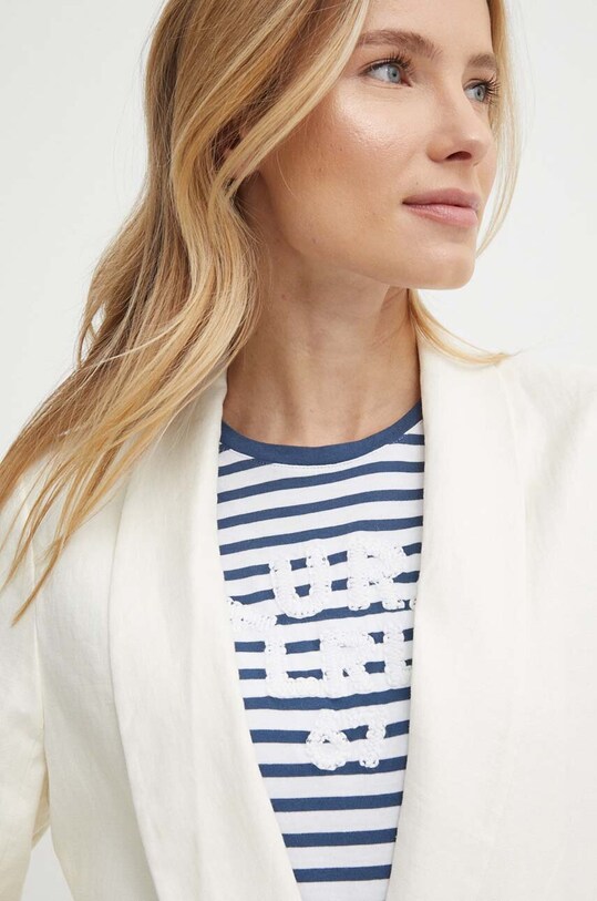 Льняний жакет Pepe Jeans MIRKA бежевий PL402377
