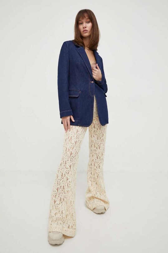 Džínové sako Moschino Jeans 0516.3239 námořnická modř SS24
