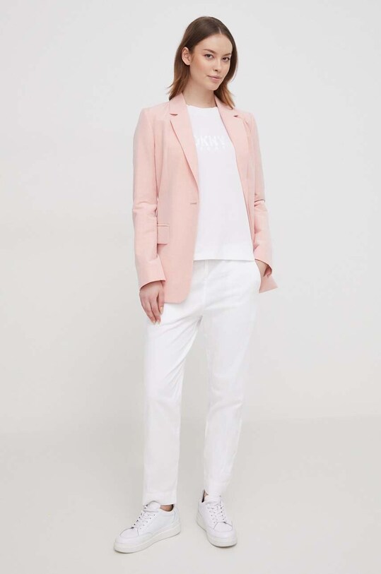 Barbour blazer din amestec de in LTA0118 roz SS24