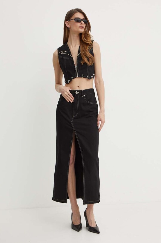 Джинсовий жилет Pinko 103625.A1VD чорний SS24