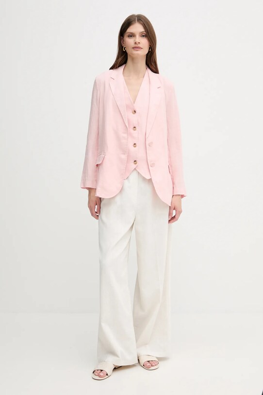 United Colors of Benetton vestă de in 2AGHDJ00G roz SS25