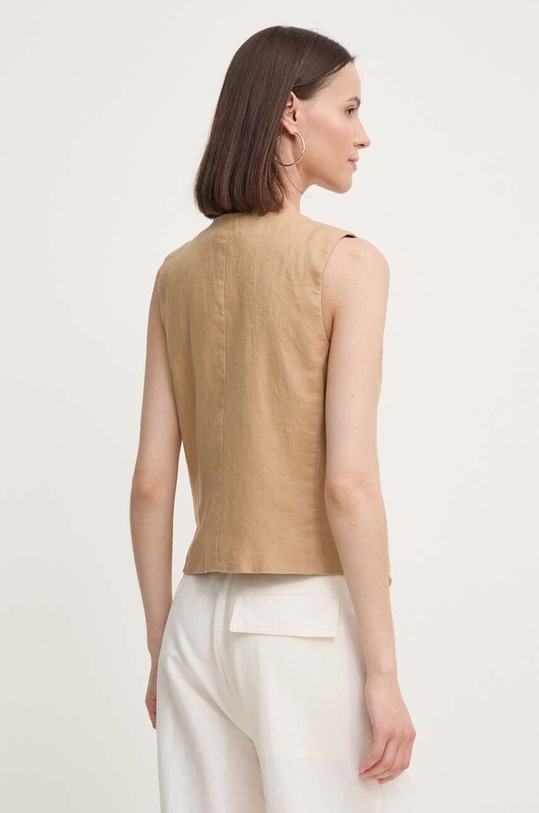 Abbigliamento United Colors of Benetton gilet in lino 2AGHDJ00G beige