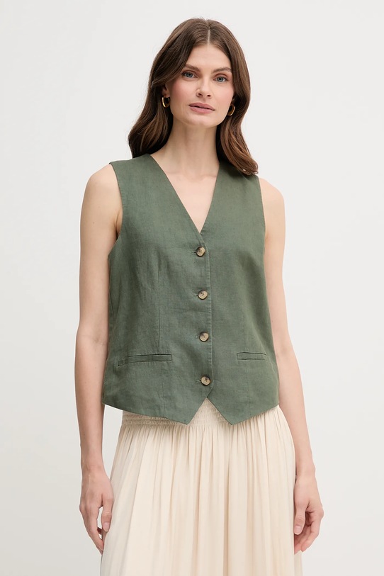 United Colors of Benetton vestă de in verde 2AGHDJ00G