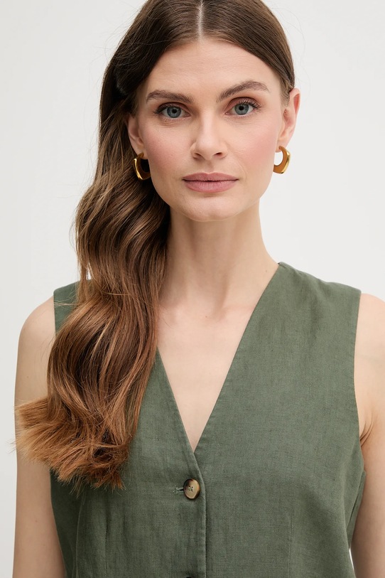 United Colors of Benetton vestă de in verde 2AGHDJ00G